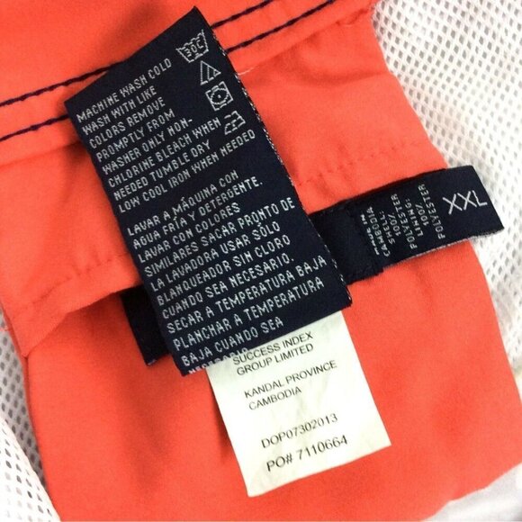 Nautica Mens Swim Trunks 2XL Blue Floral Sea Life Elastic Waist Mesh Lining - Picture 5 of 5